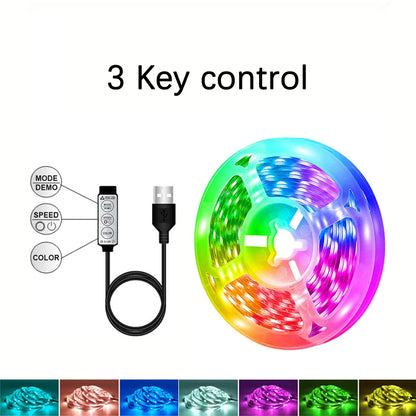 40M/131Ft Led Strip Lights APP 44Keys Remote Control USB 5V Music Sync RGB Flexible Tape Diode Lights for Party Home Luces Led
