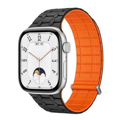 Magnetic Strap for Apple Watch Ultra 2 49mm Sport Silicone Loop Band for Iwatch Series 10 9 8 7 6 5 4 Se 46mm 45mm 44mm Correa