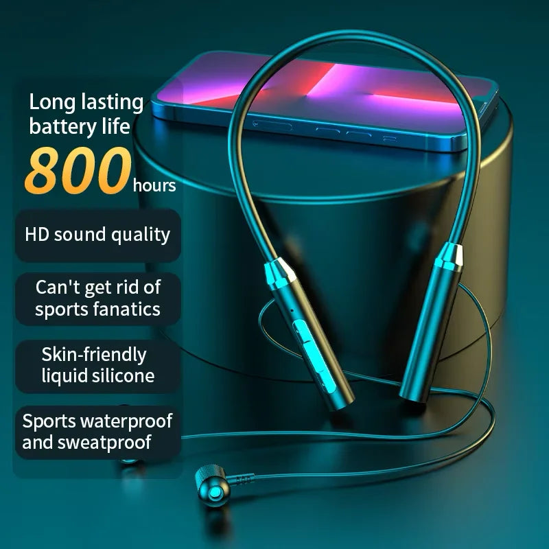 New Sport Neckband Earphone Wireless Headphone audífonos bluetooth inalámbrico Gaming LED Display ear buds for xiaomi huawei