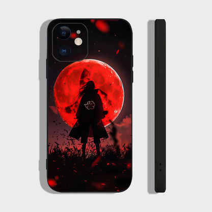 Classic Anime Narutos Uchiha Itachi Phone Case For IPhone 16 15 14 13 Pro Max 11 12 Mini X Xs XR Se 2022 Black Silicone Cover
