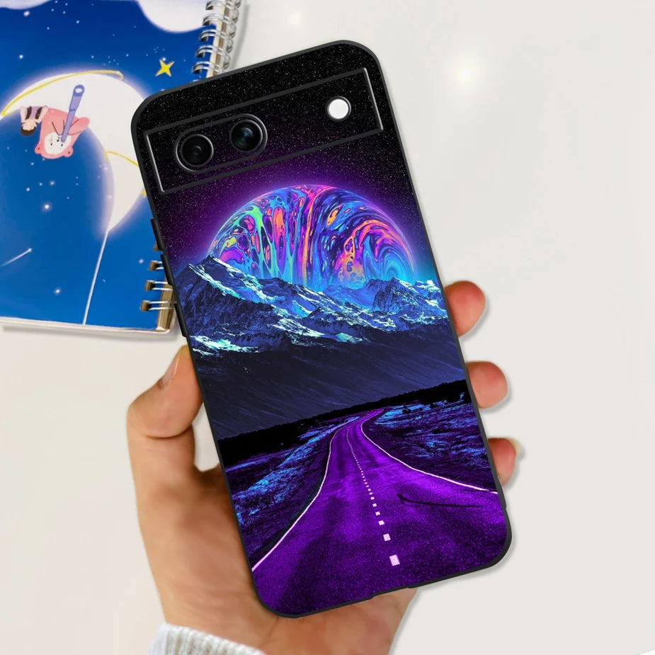 For Google Pixel 8A Case Stylish Painted Cover Soft TPU Shockproof Phone Case For Google Pixel 8 Pro Pixel8A Fundas Coque Bumper
