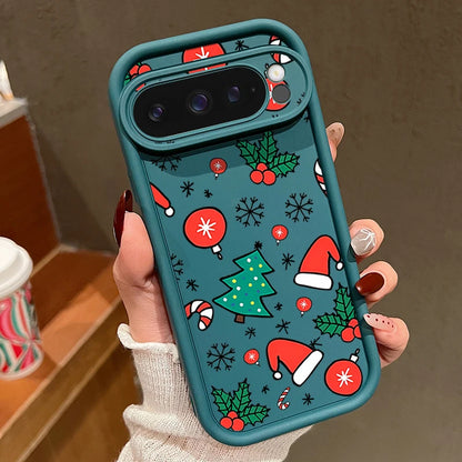 Cute Christmas Phone Case For Google Pixel 9 Pro XL 9 8 Pro 8A 7A Shockproof Soft Silicone Protector Cover For Pixel 9 8 7 Pro