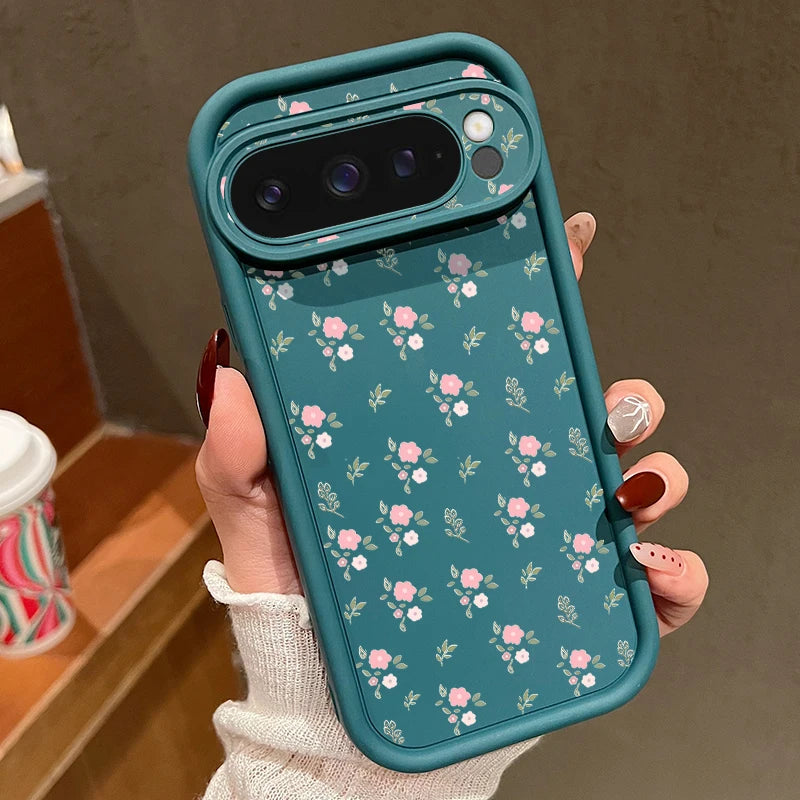 Romantic Flowers TPU Case For Google Pixel 9A 8A 10 8 Pro 10 9 Pro XL 7A Candy Color Silicone Phone Cover For Pixel 7 8 9 Pro