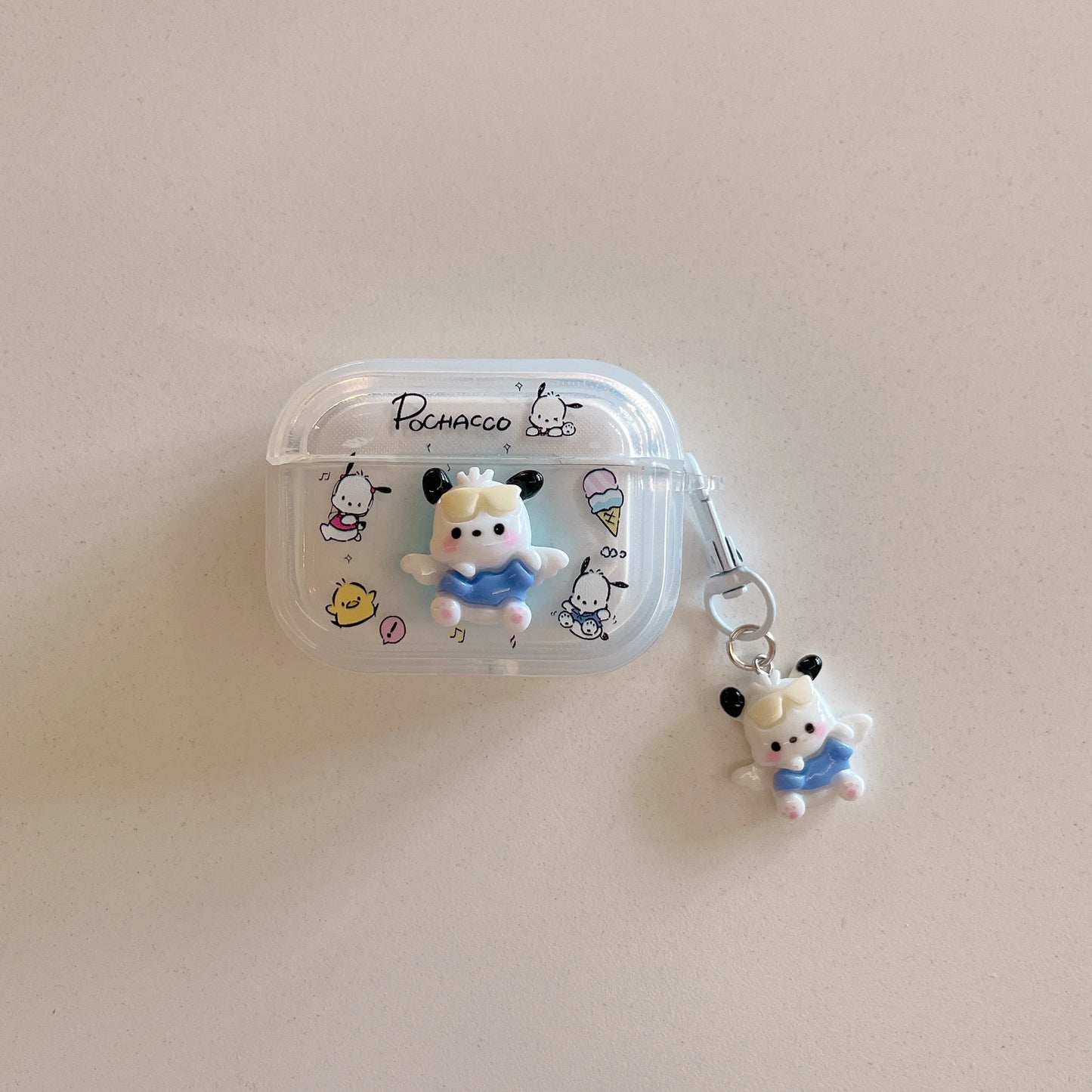 New style Holiday Gift Sanrio Cute Pochacco Cartoon Anime, Plastic drop-proof headphone case For Airpods 4, 1, 2, 3, Pro, Pro2