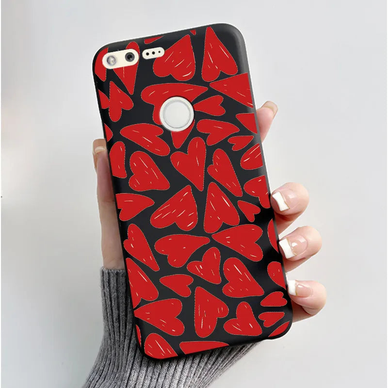 Case For Google Pixel 1 Soft Silicone Black Case For Google Pixel 1XL Elegant Style New Design Pattern Koi Dragon King Casing