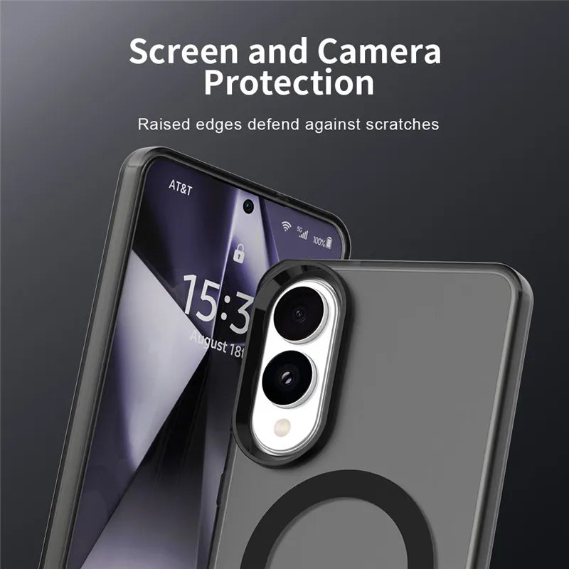 Magnetic Wireless Charge For Magsafe Case for Samsung Galaxy S23 FE S24 Plus S25 Ultra Edge Matte Translucent Cover