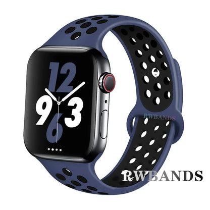Sport Strap for Apple Watch Band 46mm 44mm 40mm 42-38-41mm 45mm Breathable Bracelet iWatch Series 10 9 8 7 6 SE 5 3 Ultra 2 49mm