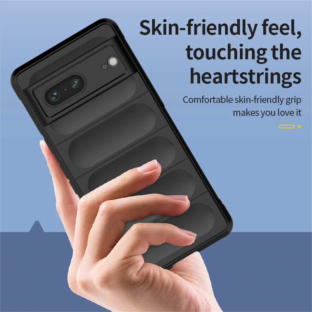 Armour Skin-friendly Shockproof Phone Case for Google Pixel 10 9 8 7 Pro XL 9A 8A 7A Matte Soft Liquid Silicone Protective Cover