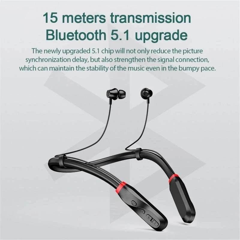I35 Earphones Bluetooth 5.1 Headphones Sport Earbuds Built-in Mic Neckband Headphone Stereo Earbuds Headset For Running