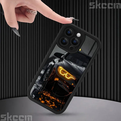 Fashions Car Pattern Silicone Phone Case For iPhone 16 Pro Max 15 14 11 12 13 7 8 16 Plus XS X XR Matte Shockproof Soft Cover