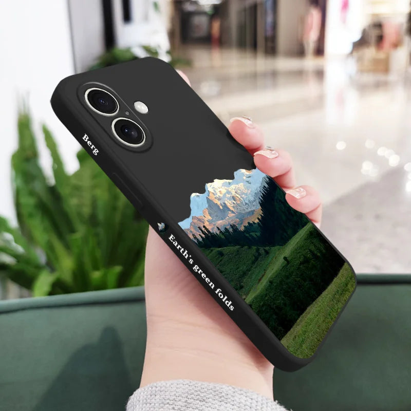 Charming Mountain Phone Case For iPhone 16 16e 15 14 13 12 11 X XR XS Plus Pro Max Mini Silicone Cover