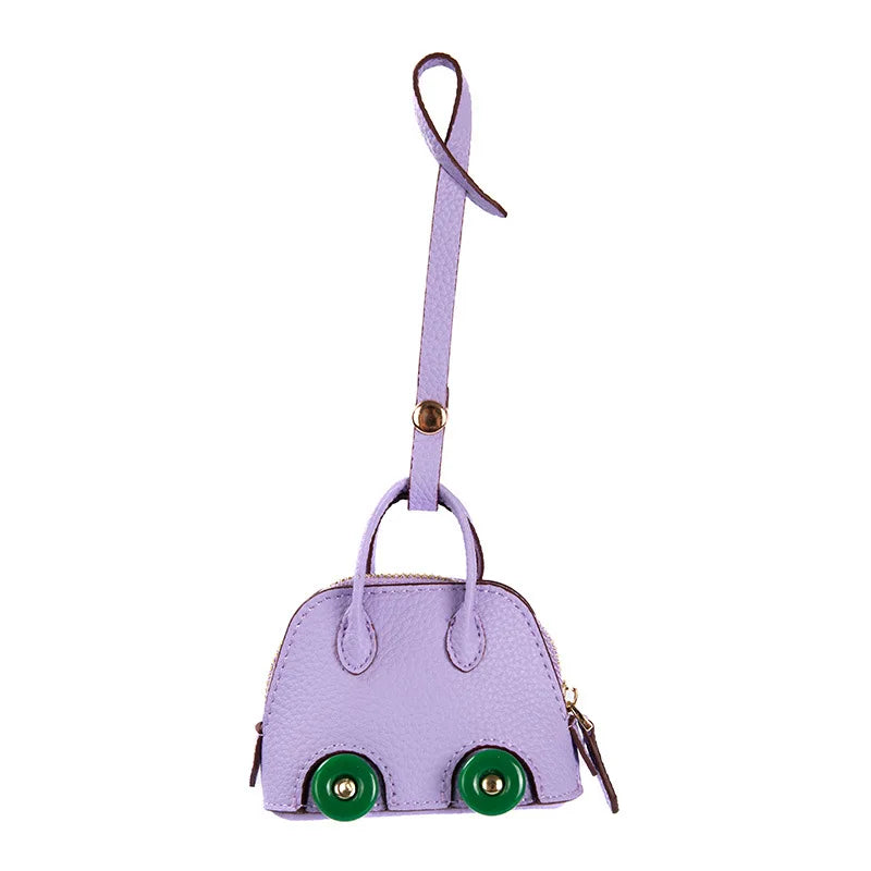 Car Styling Mini Bag Earphone Case For Airpods 4 Case 1 2 3 Pro Soft Leather Storage Bag With Lanyard For Car key Lipstick