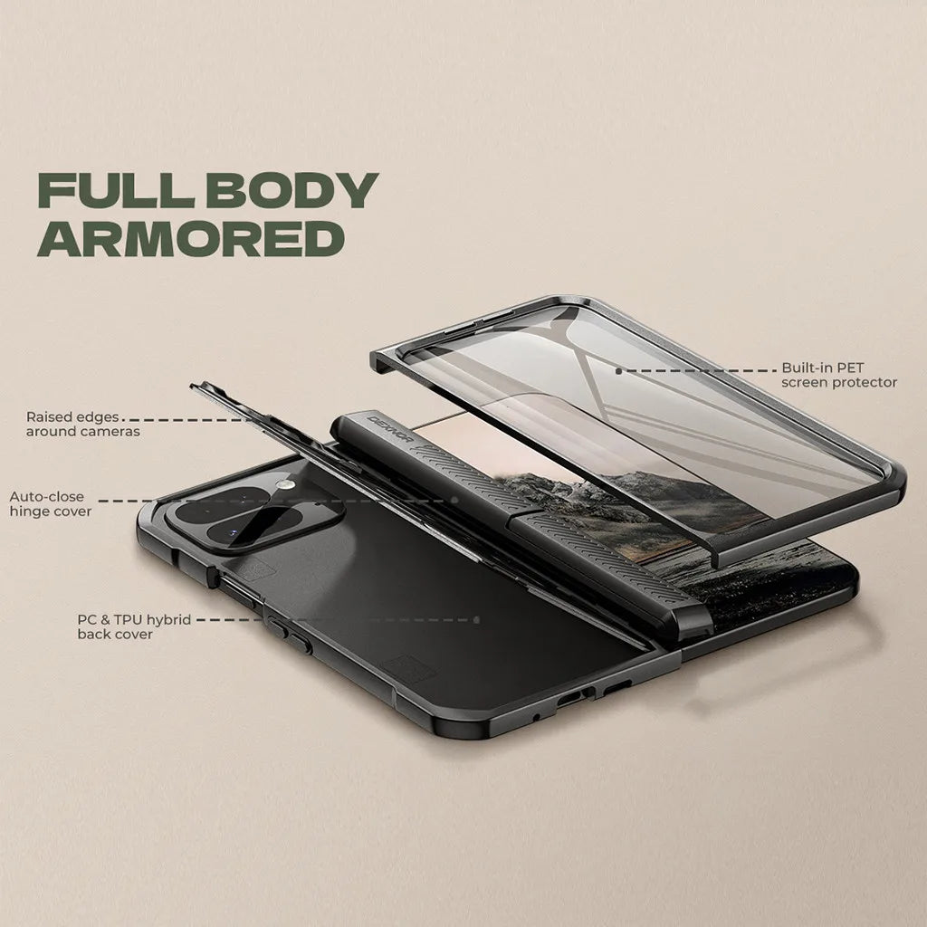 Dexnor Magnetic Case for Google Pixel 10 Pro Fold with Dual Kickstands Front Screen Protector Hinge Protection Cover