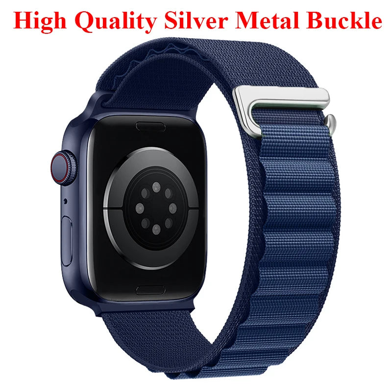 Alpine Loop Strap for Apple Watch Band Ultra 2 3 49mm 46mm 44mm 40mm 45mm 41mm 42mm 38mm Nylon Bracelet For iWatch 11 10 9 8 SE3