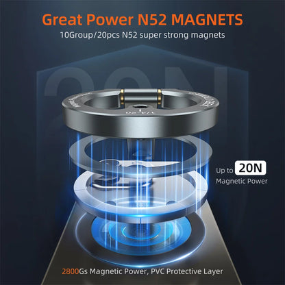 2025 Magnetic Phone Tripod Mount  w Arca 1/4"-20 Cold Shoe Phone Holder Desk Stand For MagSafe iPhone 16 15 14 13 Android Tripod