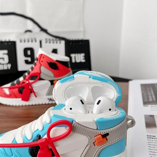 Individual Basketball Sports Shoes Box Bluetooth Headset Cover For Airpods 1 2 3 Pro 2 Headphone Cover Wireless Earphone Box - covers4phones