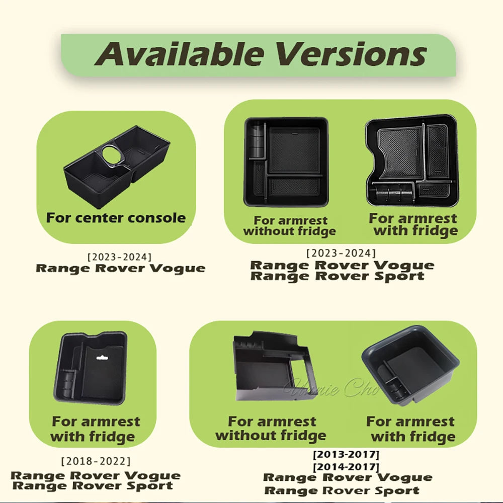 Car Storage Box for Range Rover 2013-2024 Interior Armrest Organizers for Range Rover Sport Vogue Center Console Tidying Tray