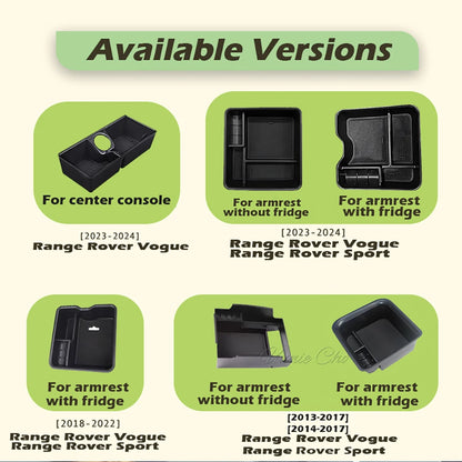 Car Storage Box for Range Rover 2013-2024 Interior Armrest Organizers for Range Rover Sport Vogue Center Console Tidying Tray