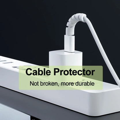 10pcs Cable Protector Silicone Charge Cable Spiral Winder Wire End Cord Savers Cover For Phone USB Charger Cable Accessories