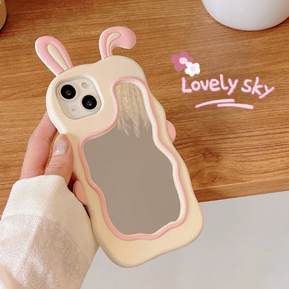 Rabbit Ear Silicone Phone Case for IPhone X XS XR XSmax 6/7/8Plus 14 13 12 11 Pro Promax 15 Pro Max