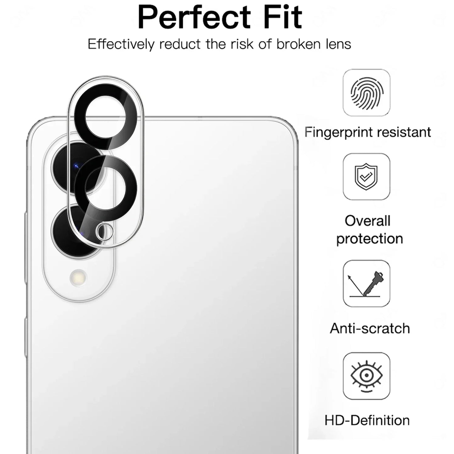 1-5Pcs 3D Camera Protector Glass For Samsung S25 Edge 2025 Lens Protective Tempered Glass Film For Samsung Galaxy S25Edge