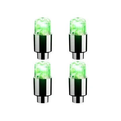 2/4/8Pcs Colorful LED Wheel Lights Car Tire Valve Caps Neon Light Universal Motorcycle Bicycle Valve Cover Auto Accessories