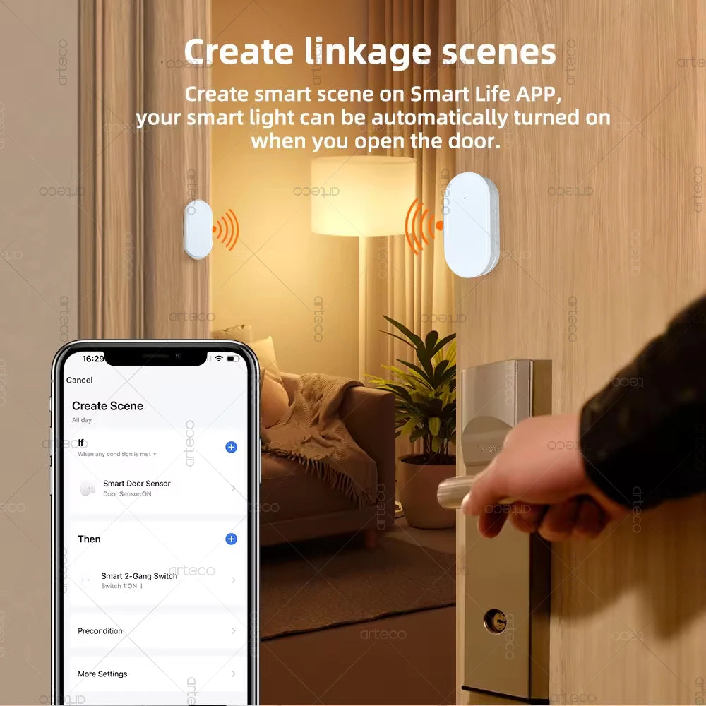 ZigBee Door Window Sensor Smart Home Security Protection Magnetic Contact Door Open Closed Detector Need Gateway Support Z2MQTT