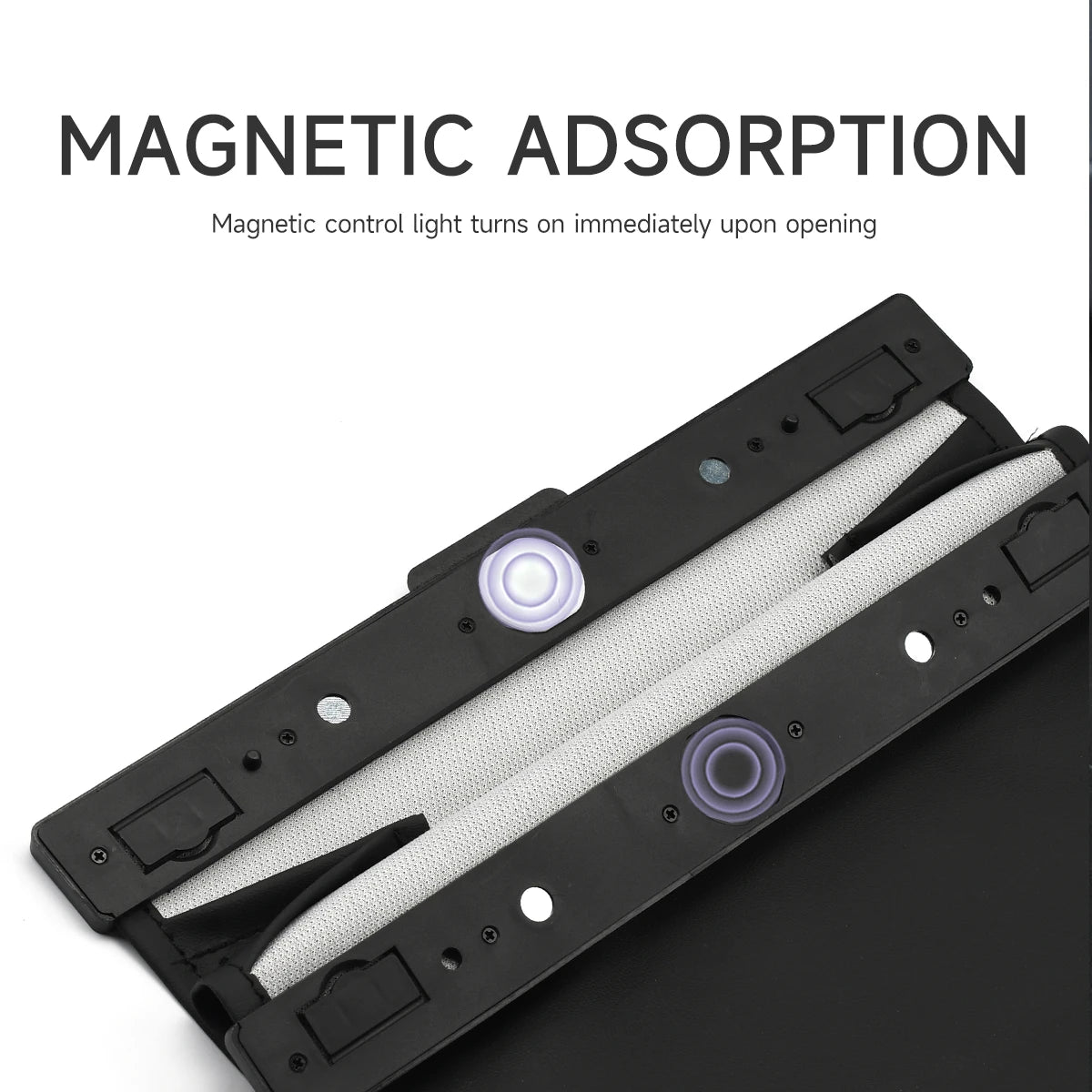 LED Car Garbage Bag Waterproof Magnetic Adsorption Trash Can Back Seat Hanging PU Leather Storage Box Pocket Leak-proof