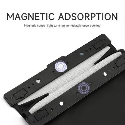 LED Car Garbage Bag Waterproof Magnetic Adsorption Trash Can Back Seat Hanging PU Leather Storage Box Pocket Leak-proof