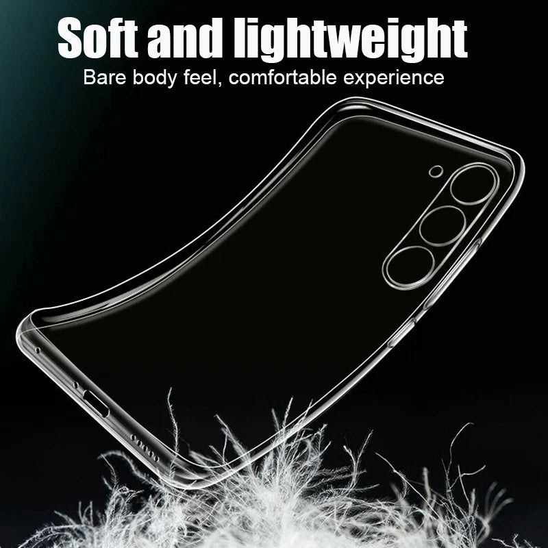 Clear Case For Samsung Galaxy S22 S23 S24 Plus S25 Ultra S21 Fe S25 Edge Silicone Soft Case For Samsung A17 A07 A16 A26 A36 A56