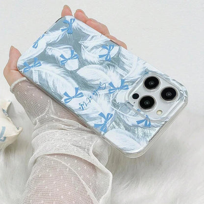 Case for iPhone 17 16 Butterfly Bow Print Phone Cases for iPhone 17 Air 15 14 13 12 11 Pro Max X XR XS 7 8 Plus SE2 16E Cover
