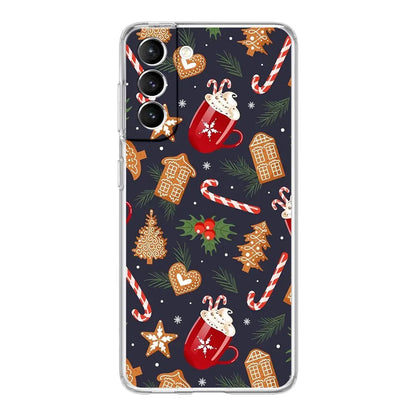 Phone Case For Samsung Galaxy S25 Edge S24 Plus S23 FE S22 S21 S20 Ultra 5G S10 Soft Clear Cover Cartoon Christmas
