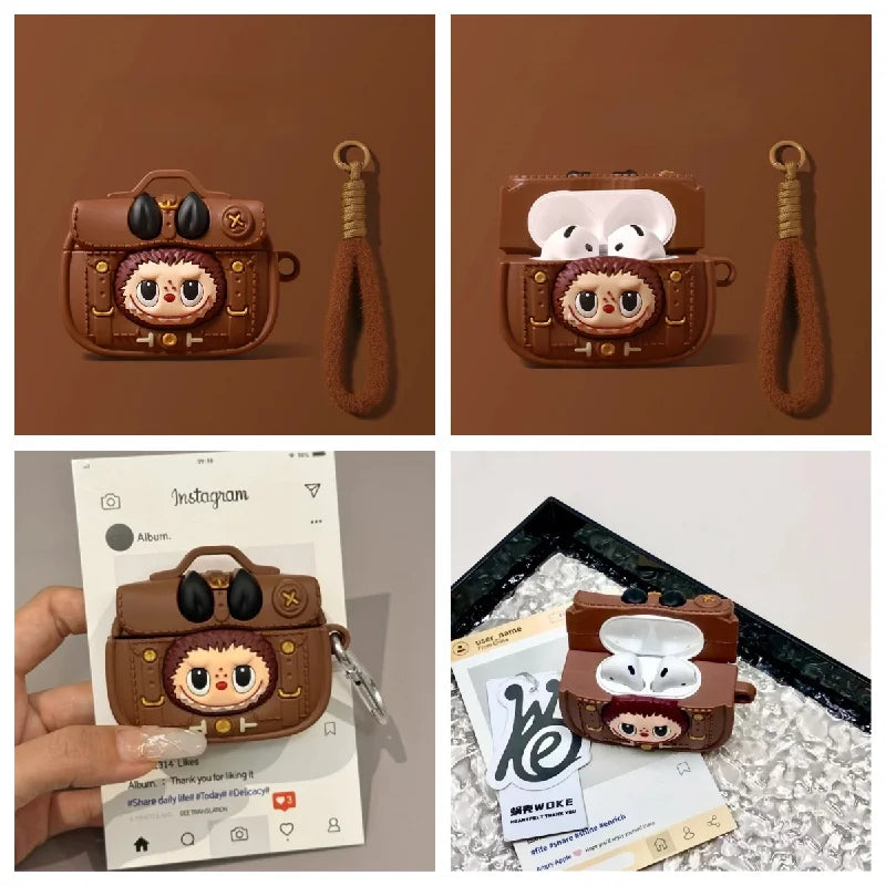 New Airpods Briefcase Keychain Headphone Case Silicone Anti Drop Apple Airpods 4Th 3/2/1 Airpods Pro/pro2 Holiday Gift