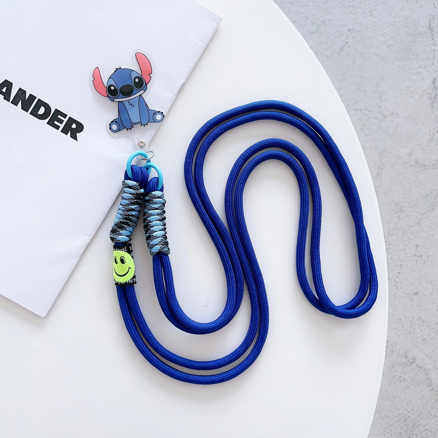 New colorful woven cartoon lanyard mobile phone lanyard wrist strap Crossbody rope anti-loss rope key bag multi-purpose lanyard