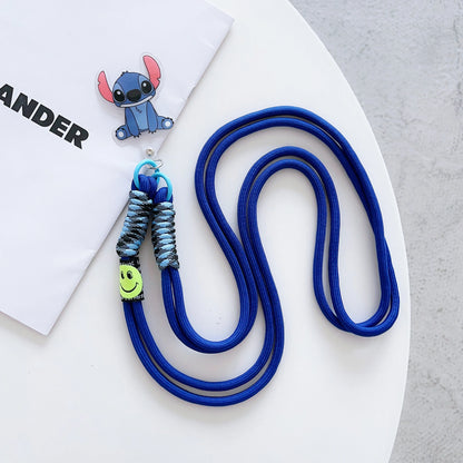New colorful woven cartoon lanyard mobile phone lanyard wrist strap Crossbody rope anti-loss rope key bag multi-purpose lanyard