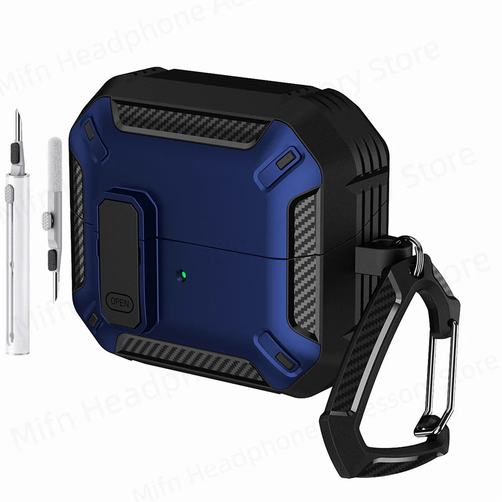 Newest carbon fibre switch earphone cover for Men For Samsung Galaxy Buds 3/Buds3 Pro Buzz 3 Pro Earbuds Case with cleaning kit