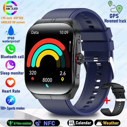 2025 New HD  AMOLED screen For OPPO Watch 4 Pro Sports Smart Watches Men GPS Track Waterproof Bluetooth Call NFC Smart Watch