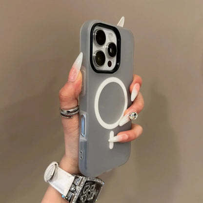 Luxury Candy Color 2 IN 1 Magsafe Case for iPhone 16 15 14 13 12 17 Pro Max Plus Magnetic Wireless Charge Clear Matte Soft Cover