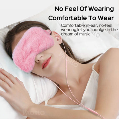 VAORLO 3.5MM AUX /Type C Digital Chip Wired Sleeping Earphones With Microphone Wire Control In Ear Headset For Samsung iPhone 15