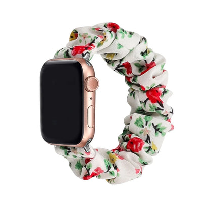 Scrunchie Compatible For Apple Watch Band 49mm 40mm 41mm 38/42mm 44mm 45mm Cute Printed Elastic For iWatch Series 9 8 7 6 5 3 SE
