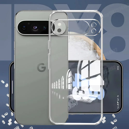 Ultra Thin Transparent Case For Google Pixel 9 Pro XL Case For Google Pixel 9 8 6 7 Pro 9A 8A 7A 6A Shockproof Soft Phone Cover