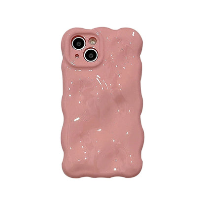 Qianliyao 3D Bubble Wave Pattern Phone Case For iPhone 16 15 14 13 12 11 Pro Max 14promax 14pro Soft Shockproof Back Cover