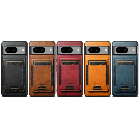 Premium Oil Wax Leather Card Holder Case for Google Pixel 6 7 8 9 10pro 10 pro XL 6A