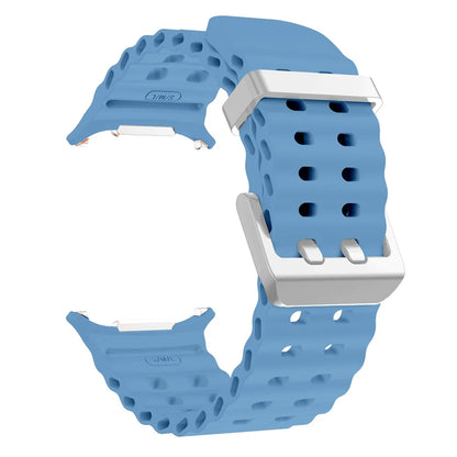 NEW Marine Silicone Strap For Samsung watch ultra 47mm Bracelet No Gaps Sport two-tone Band for Galaxy 7 ultra watchband straps