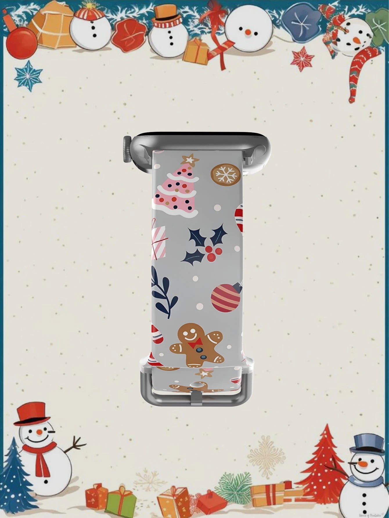 Kawaii Pink Christmas Tree For Apple Watch Band 45mm 44mm 40mm 41 42-38mm Bracelet iwatch Series 8 7 se 3-6 9 10 11 Ultra 2 49mm