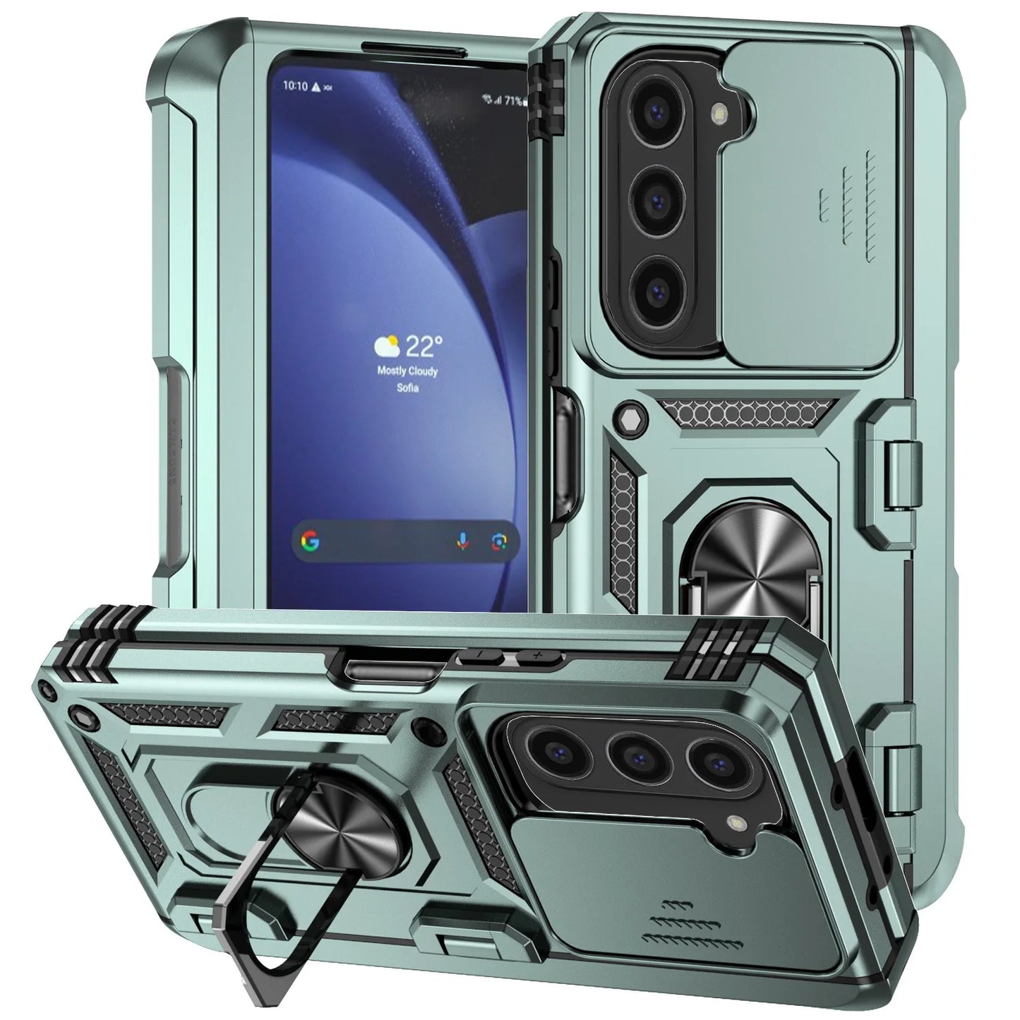 For Samsung Galaxy Z Fold 6 5 4 Phone Cases with Slide Lens Protective Cover Shockproof Camera Protector Case for Z Fold 6 5 4