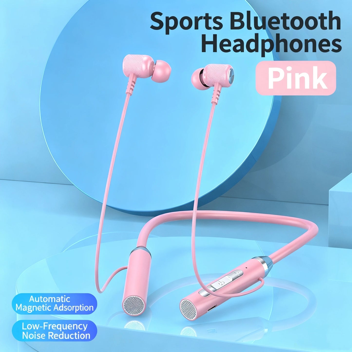 New Wireless Headphones Bluetooth Neckband Magnetic Earphones Sport Running Earbuds Waterproof Bluetooth Headset With Mic