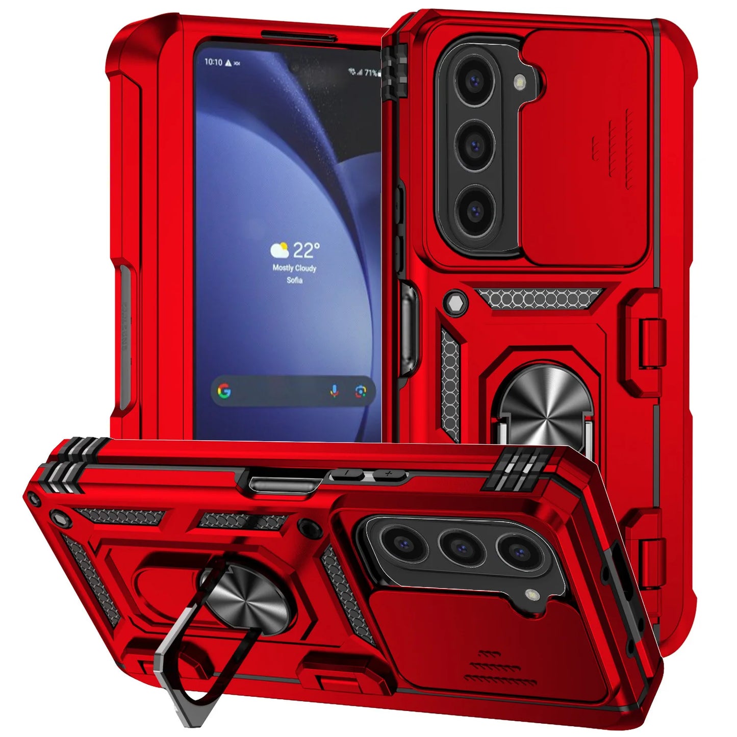 For Samsung Galaxy Z Fold 6 5 4 Phone Cases with Slide Lens Protective Cover Shockproof Camera Protector Case for Z Fold 6 5 4