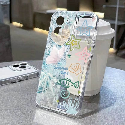 Ocean Animal Cute Phone Case For iPhone 11 Case iPhone 15 13 14 12 17 16 Pro Max 8 7 Plus XR XS SE Clear Protective Cover Funda