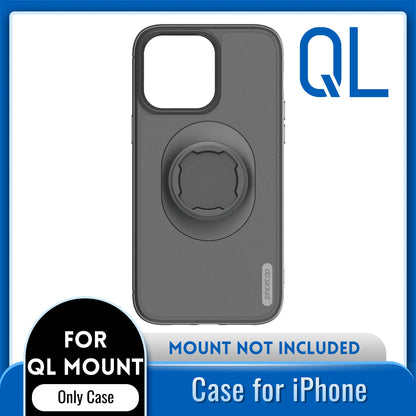 Shockproof Case for iPhone 16/15/14Plus/13/12/11 Pro/Xs Max/XR Quick Lock Mount Case with Adapter for Quad Moto QL Mount/Holder